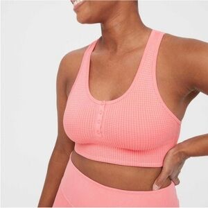NWT Aerie OFFLINE Main Squeeze Seamless Waffle Bra Top, Size M, Rose
